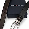 Tommy Hilfiger Men's Reversible Leather Belt, 2‑in‑1 Design for Dress Or Casual Wear