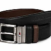 Tommy Hilfiger Men's Reversible Leather Belt, 2‑in‑1 Design for Dress Or Casual Wear