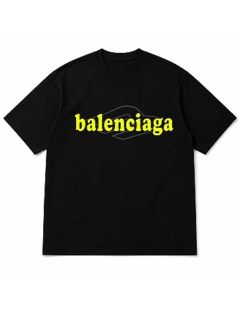 Balenciaga Oversized Printed T-Shirt – Black