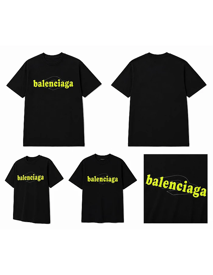 Balenciaga Oversized Printed T-Shirt – Black