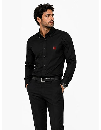 HUGO Poplin Shirt – Black