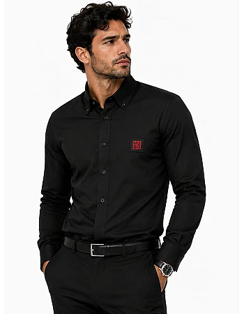 HUGO Poplin Shirt – Black