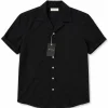 Massimo Dutti قميص نص كم – أسود