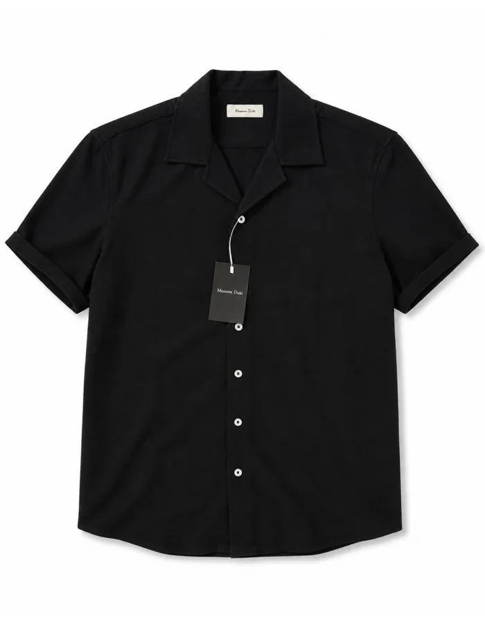 Massimo Dutti قميص نص كم – أسود