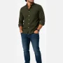 Massimo Dutti قميص كم طويل – أخضر زيتي