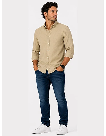 ZARA Linen-Look Shirt – Light Beige