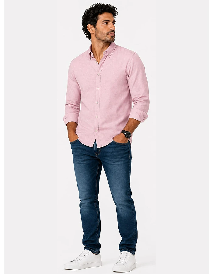 ZARA Short-Sleeve Shirt – Light Pink