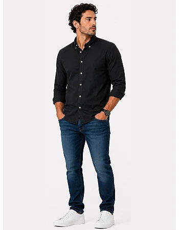 ZARA Linen-Look Shirt – Black