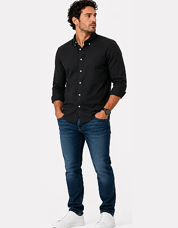 ZARA Linen-Look Shirt – Black