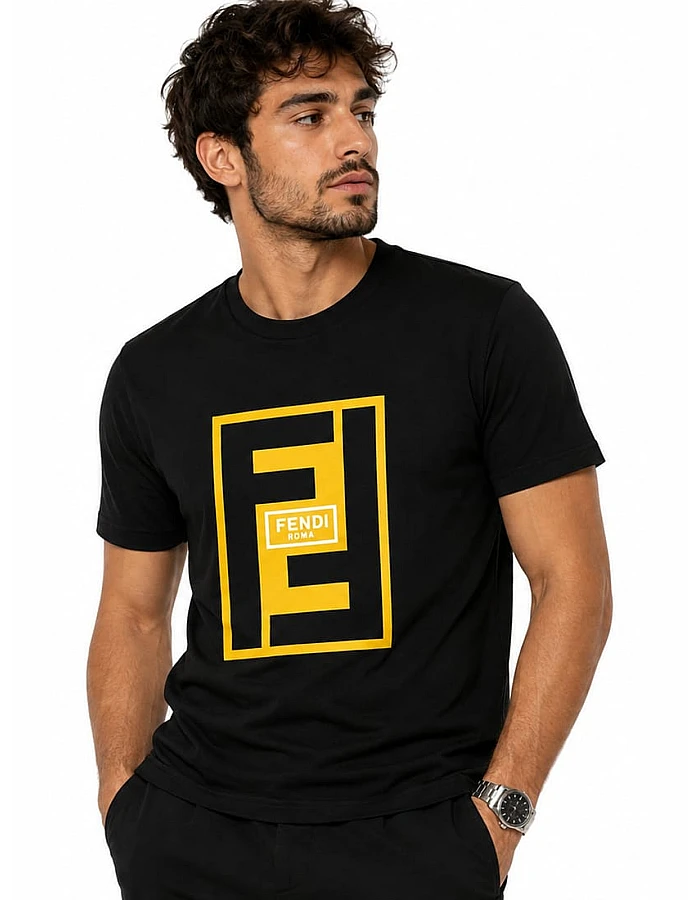 Fendi Roma Graphic T-Shirt – Black
