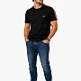 Hermès Striped-Shoulder T-Shirt – Black