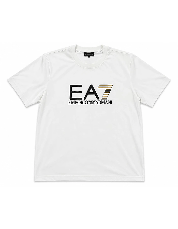 تيشيرت إمبوريو أرماني EA7 مطبوع – أبيض
