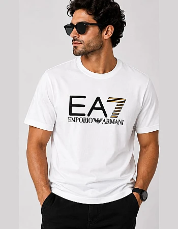 Emporio Armani EA7 Print T-Shirt – White