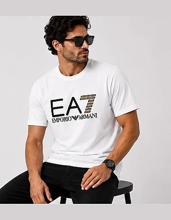 Emporio Armani EA7 Print T-Shirt – White