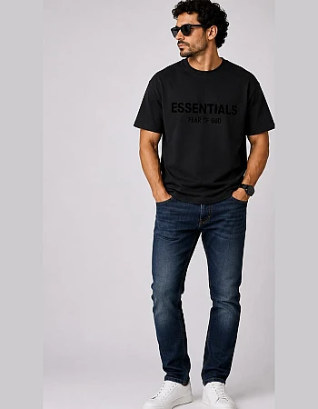 Essentials Fear of God Oversized T-Shirt – Black