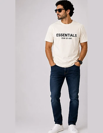 Essentials Fear of God Oversized T-Shirt – Off-White