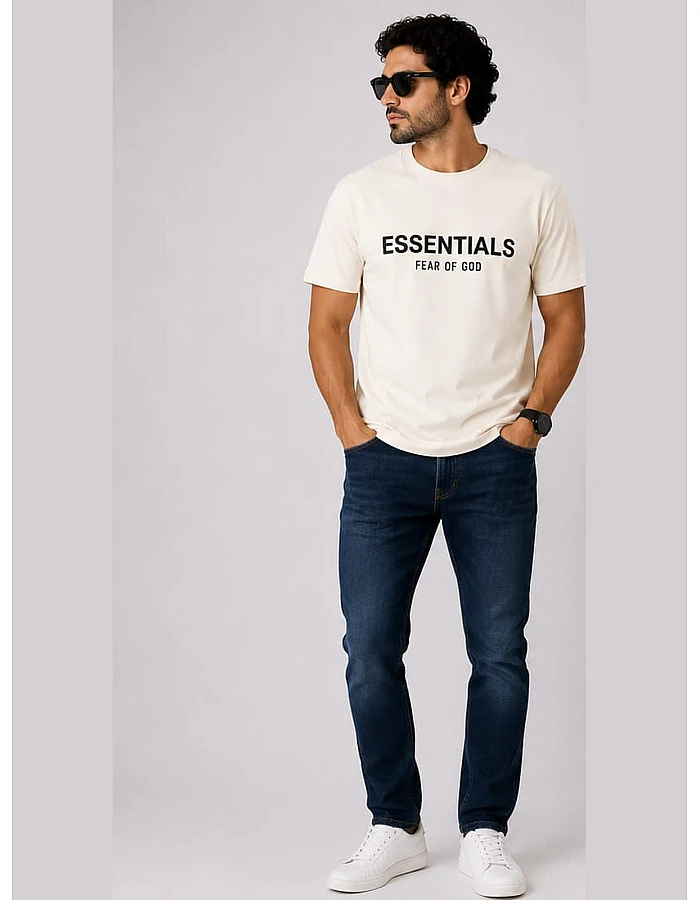 Essentials Fear of God Oversized T-Shirt – Off-White