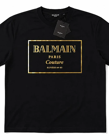 Balmain Paris Couture Print T-Shirt – Black