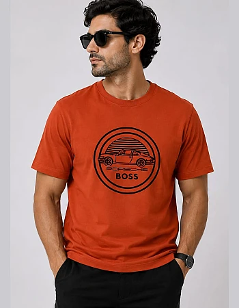 BOSS x Porsche Graphic T-Shirt – Burnt Orange