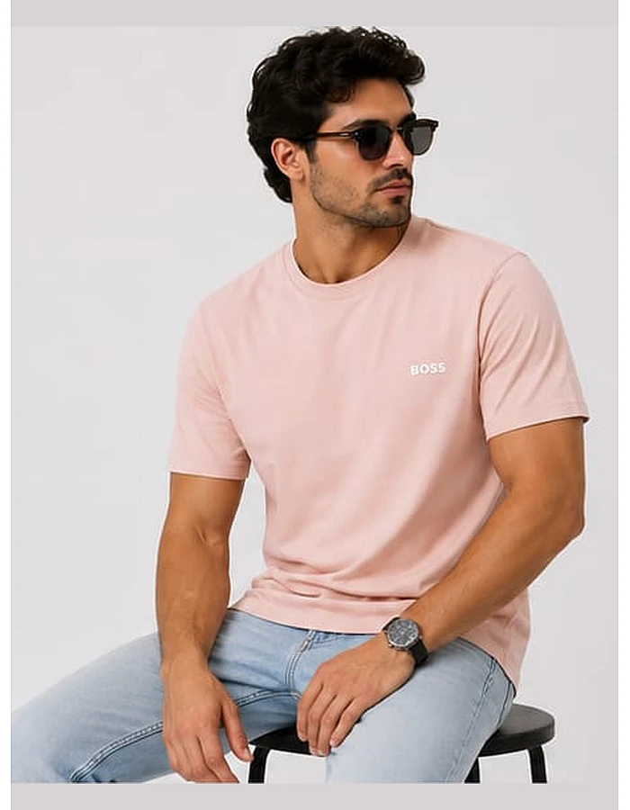 BOSS Plain T-Shirt – Light Pink