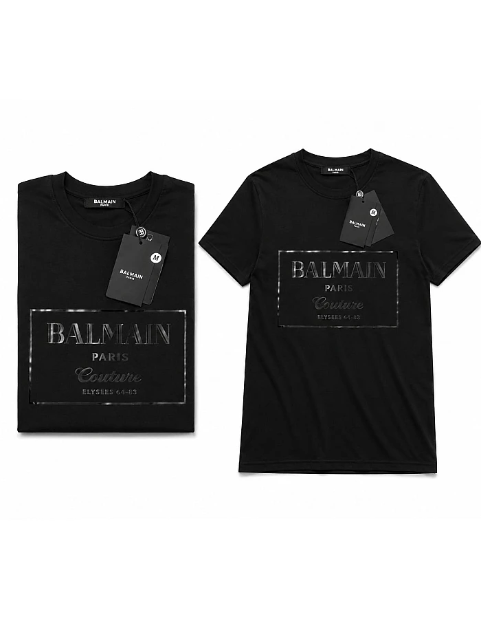 Balmain Paris Couture Frame T-Shirt – Black