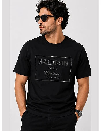 Balmain Paris Couture Frame T-Shirt – Black