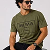 Balmain Paris Couture Frame T-Shirt – Olive