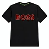 BOSS Round-Neck T-Shirt, Red Logo – Black