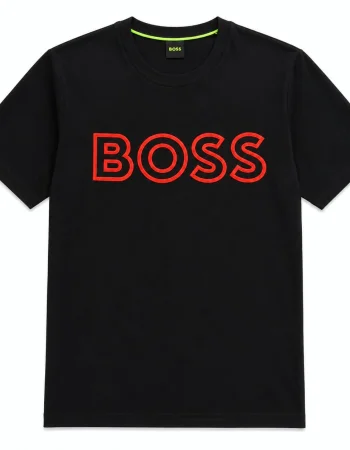 BOSS تيشيرت روند بشعار أحمر – أسود