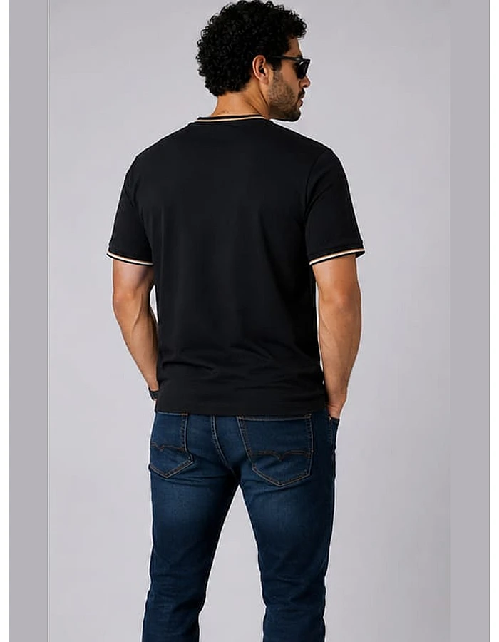 BOSS Tipped-Collar T-Shirt – Black