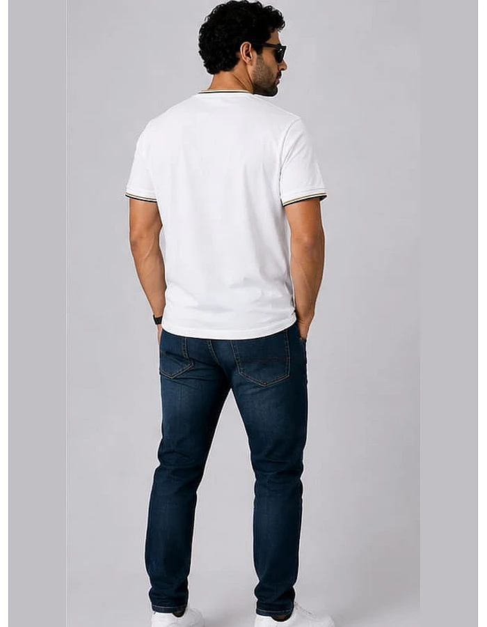 BOSS Tipped-Collar T-Shirt – White