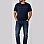Tonal Mesh-Logo T-Shirt – Navy