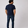 Tonal Mesh-Logo T-Shirt – Navy