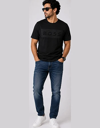 3D Panel Logo T-Shirt – Black