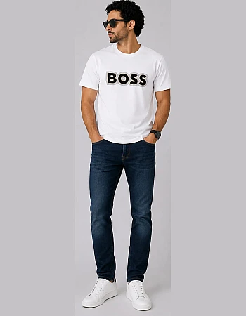 BOSS Dotted Logo T-Shirt – White