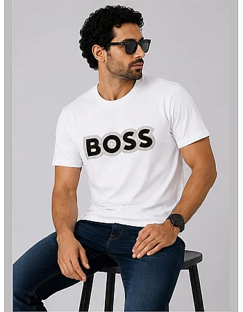 BOSS Dotted Logo T-Shirt – White