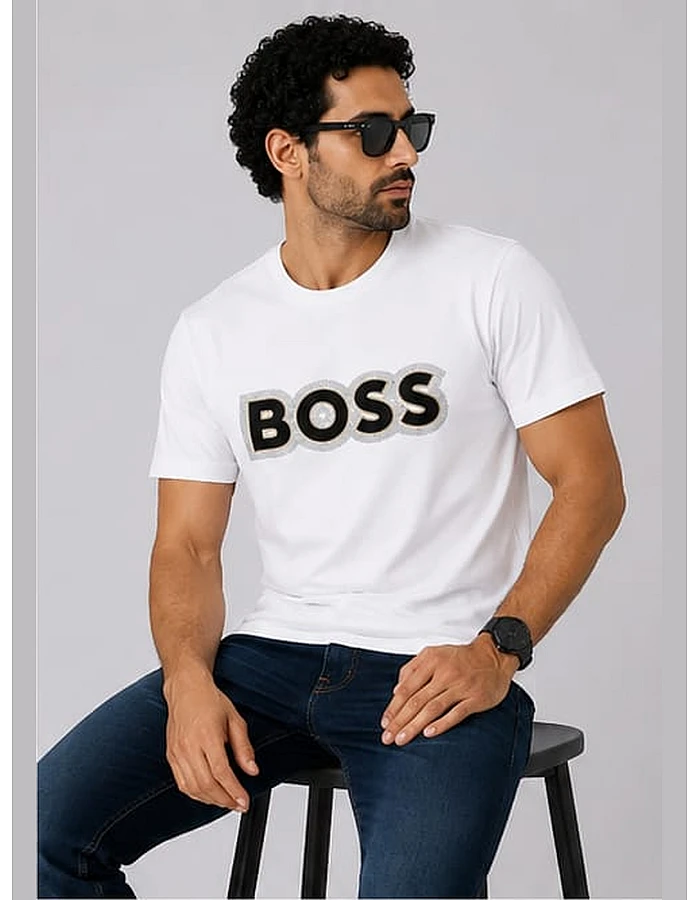 BOSS Dotted Logo T-Shirt – White