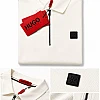 HUGO BOSS Textured Half-Zip Polo – Off-White