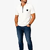 HUGO BOSS Textured Half-Zip Polo – Off-White