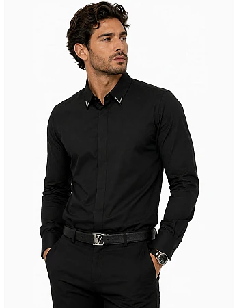 Louis Vuitton Long-Sleeve Shirt – Black