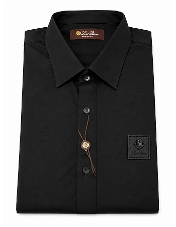 Loro Piana Long-Sleeve Shirt – Black
