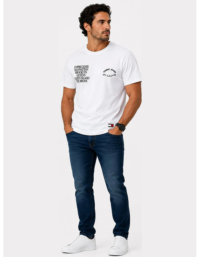 Tommy Jeans New York Print T-Shirt – White