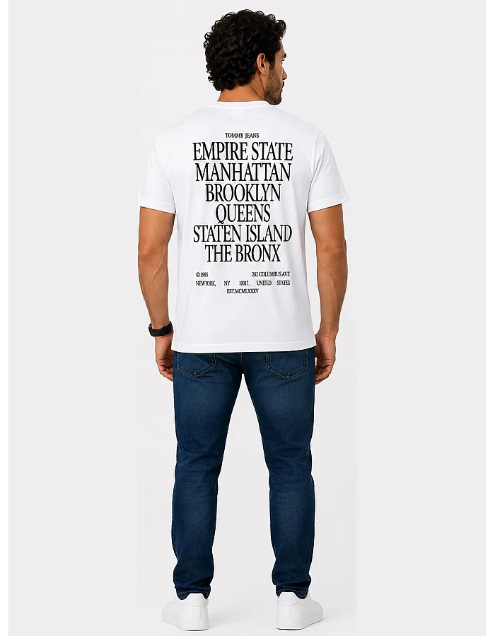 Tommy Jeans New York Print T-Shirt – White