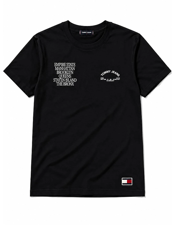 Tommy Jeans New York Print T-Shirt – Black