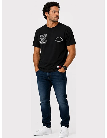 Tommy Jeans New York Print T-Shirt – Black