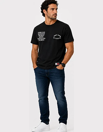 Tommy Jeans New York Print T-Shirt – Black