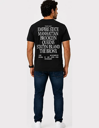 Tommy Jeans New York Print T-Shirt – Black