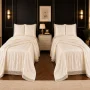Al Mokhtar Bedspread Set - 6 Pieces - King - Cream