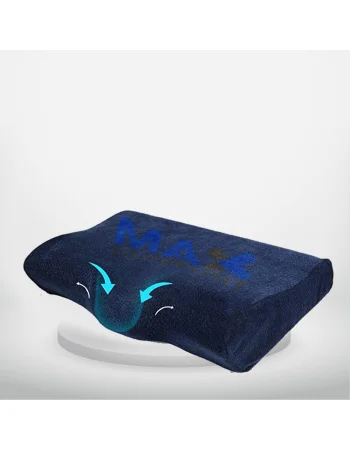 Max Comfort Memory Foam Sleep Pillow 60 x 35 cm, Blue