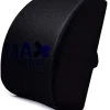Max Comfort Wedge Back Cushion for Car and Office, Black